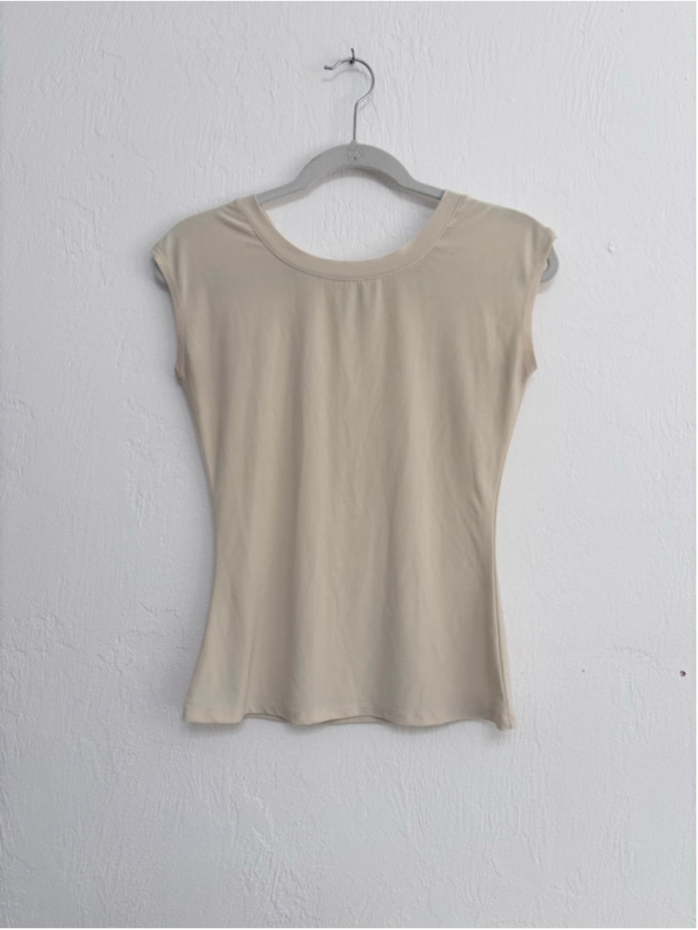 Women's DownEast Basics The Pretty Tee Beige Short Sleeve Tee Small